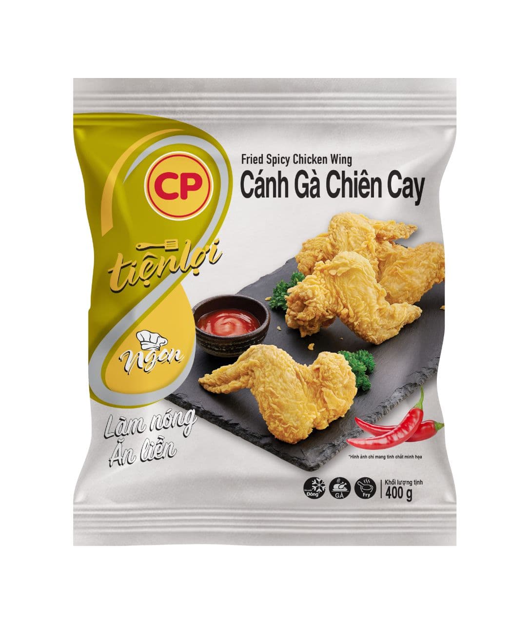 CÁNH GÀ CHIÊN CAY CP 400G – LanChi Mart